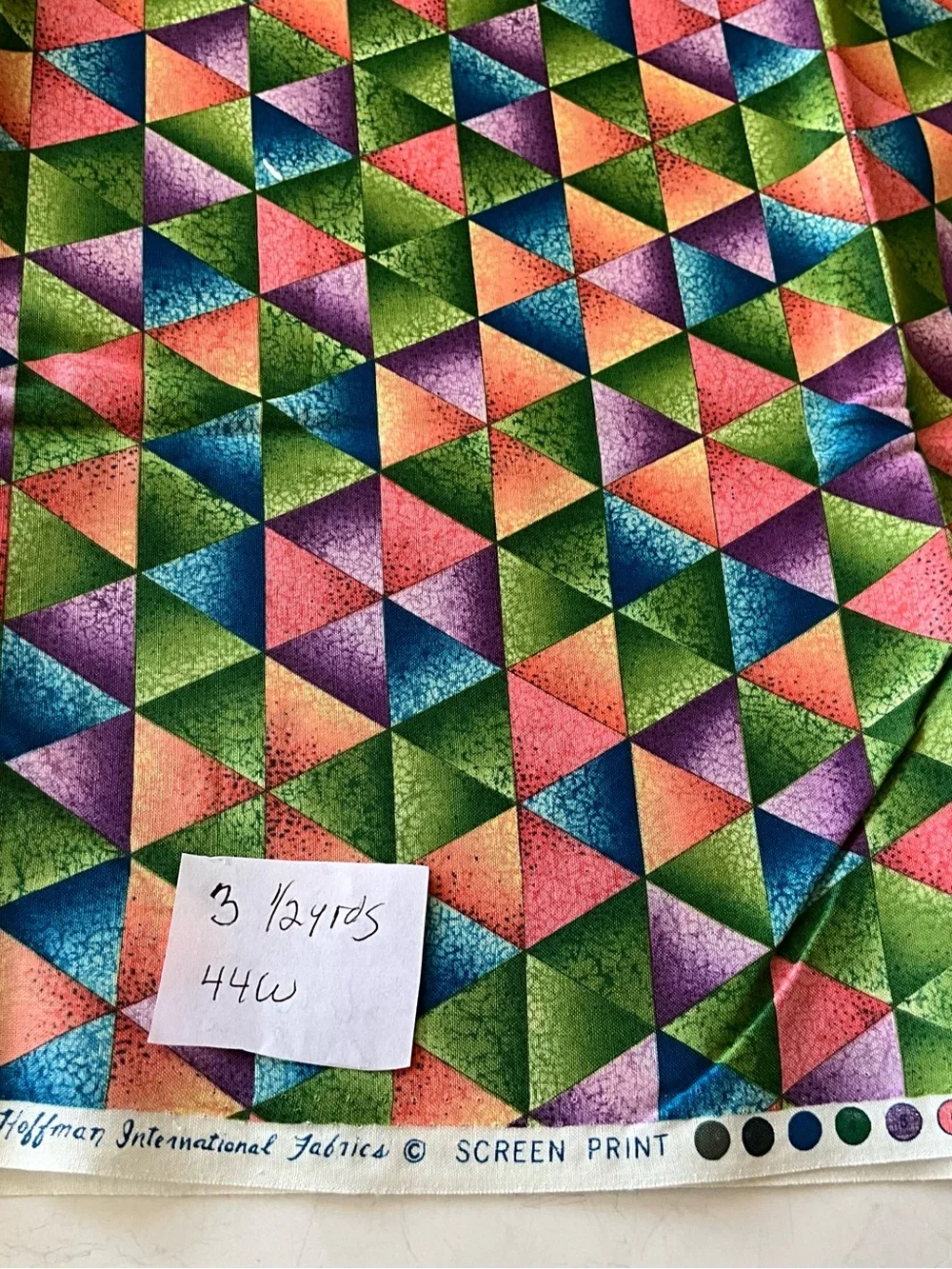 Quilting Sewing Fabrics Lot Hoffman Kaleidoscope Psychedelic Colors Cotton